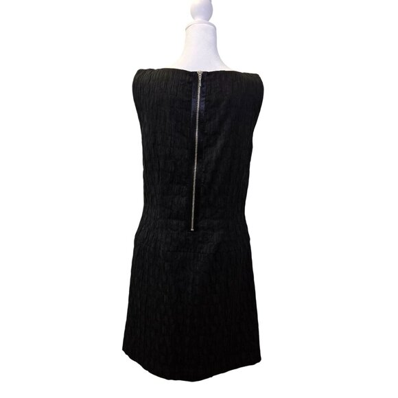 Kenneth Cole Textured Drop Waist Little Black Shift Dress Size 6 - Picture 2 of 7